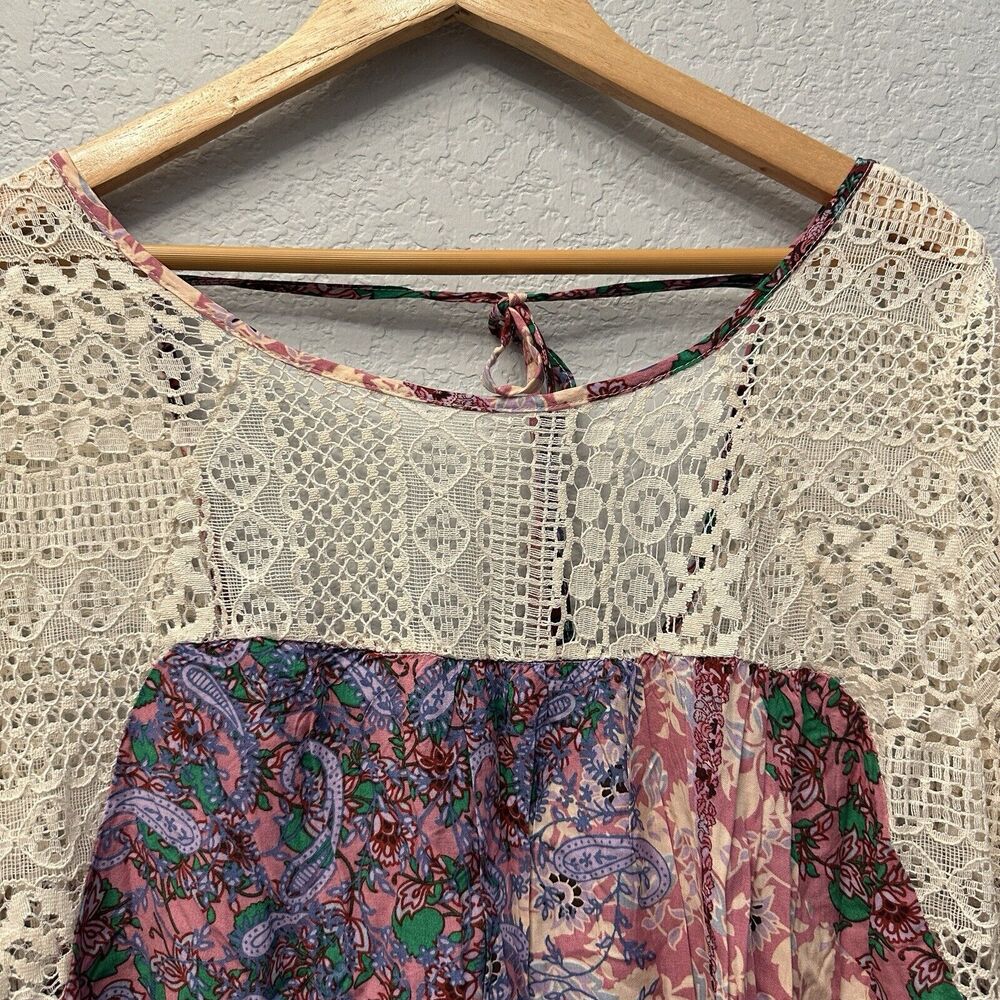 Floral Patchwork Boho Top - Picture 5 of 14
